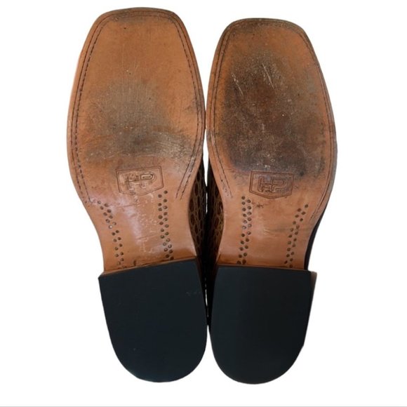 MEN'S HORSE POWER TOASTED PECAN BLUE SENSATION CAIMAN PRINT WESTERN BOOT 10D - Picture 7 of 8